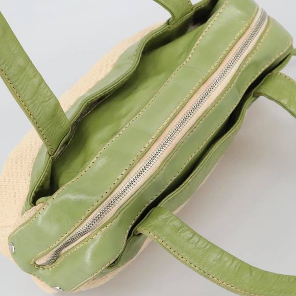 CHANEL Hand Bag Cotton Beige CC Auth 102761 - Picture 6 of 16